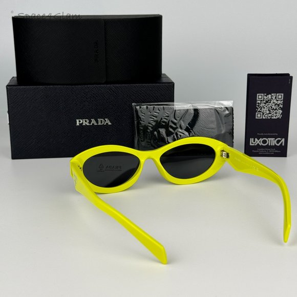 NEW Prada PR26ZS 13L08Z Cedar Dark Grey Oval Unisex Sunglasses - Picture 8 of 12